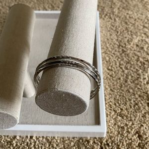 Stella & Dot Silver Rhea Bangles